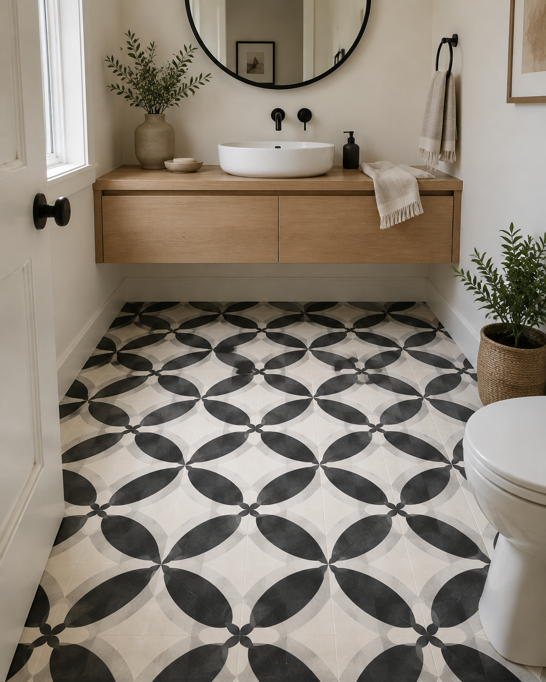 Daltile Memoir Square 12"x12" – Petal Black| Spotlight Savings