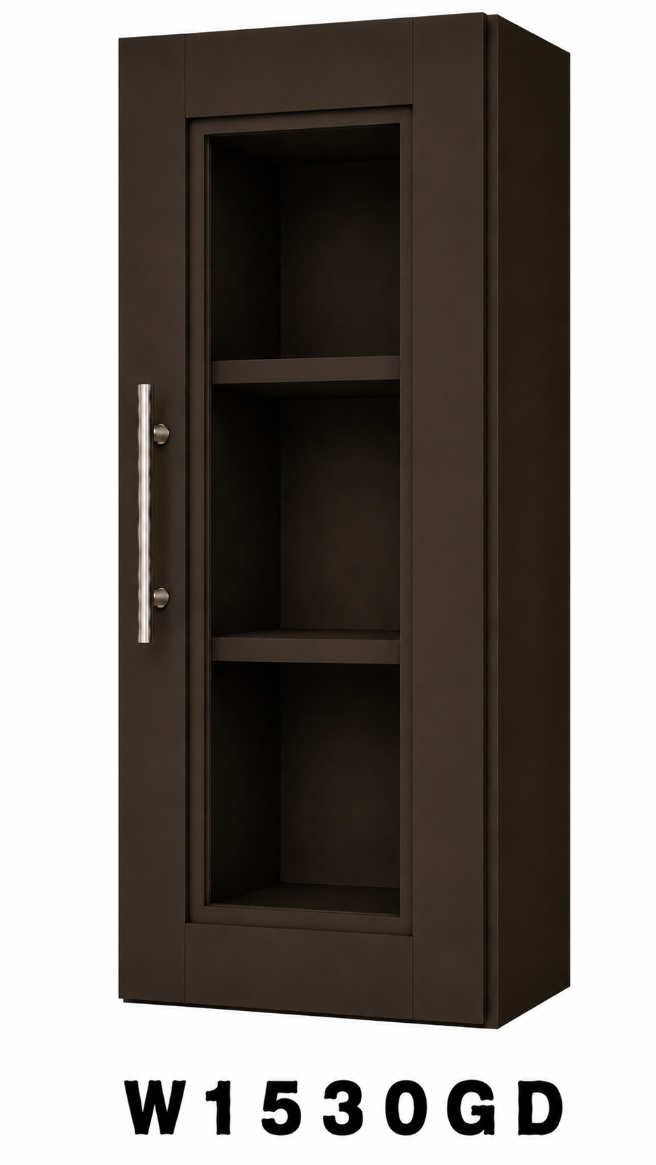 W1530GD Launch Collection Shaker Wall Glass Door Cabinet | 15"W x 30"H x 12"D