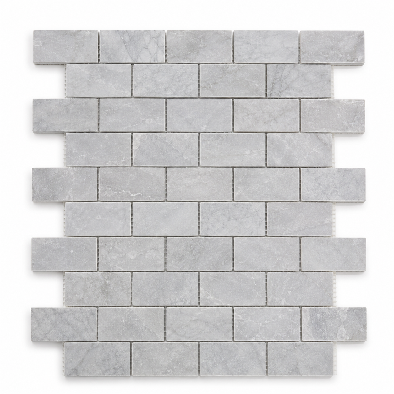 American Olean Mirasol Silver Marble Matte 2" x 4" Brick-Joint Mosaic Tile | Spotlight Savings