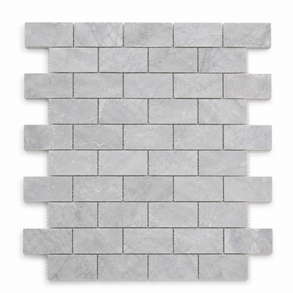 American Olean Mirasol Silver Marble Matte 2" x 4" Brick-Joint Mosaic Tile | Spotlight Savings