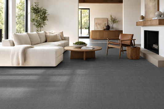 Topcu Stride Dark Grey 2" x 2" Porcelain Mosaic Tile | Spotlight Savings