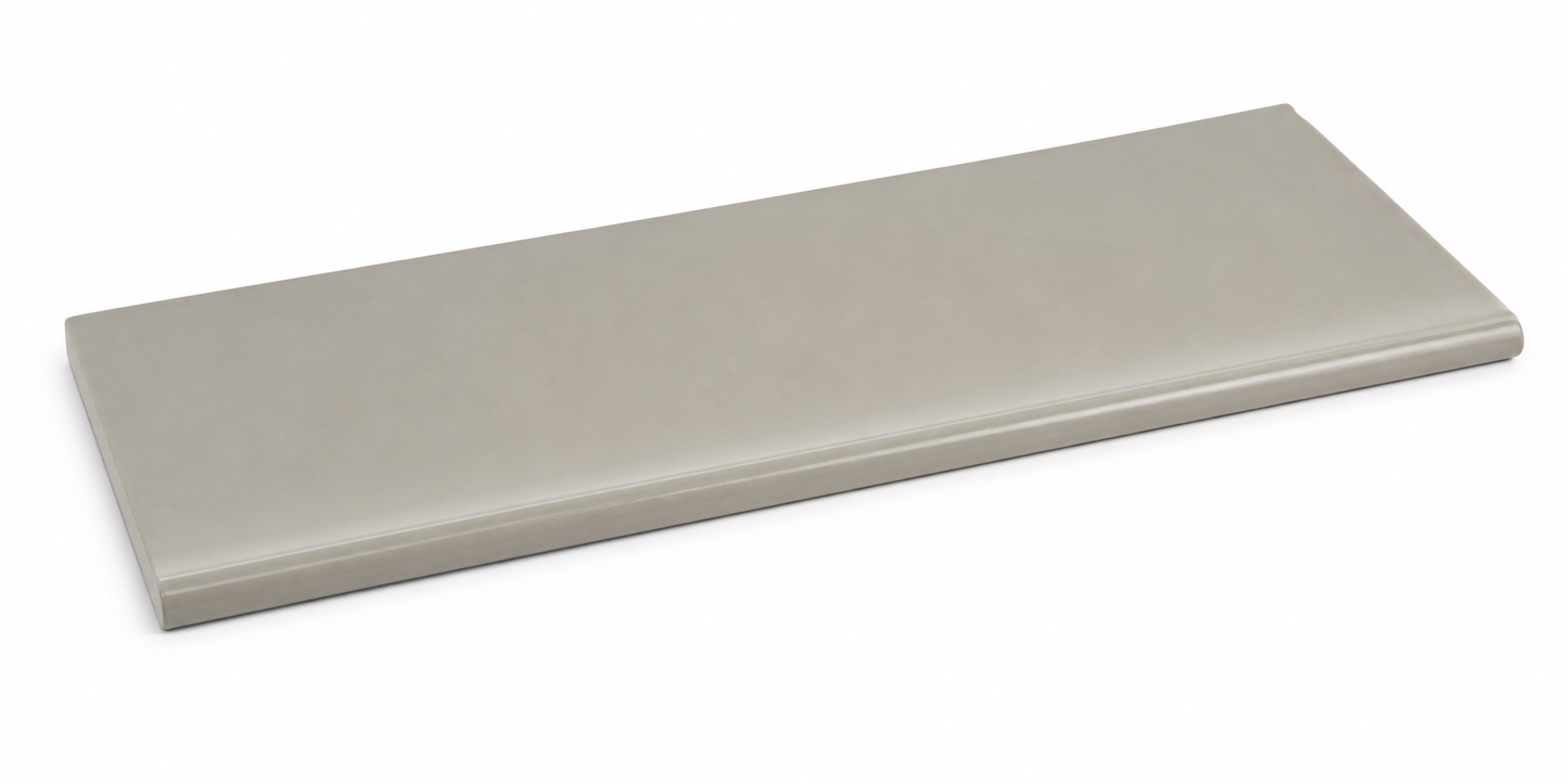 Daltile Color Wheel Linear Desert Gray Glossy 4" x 16" Bullnose | Spotlight Savings