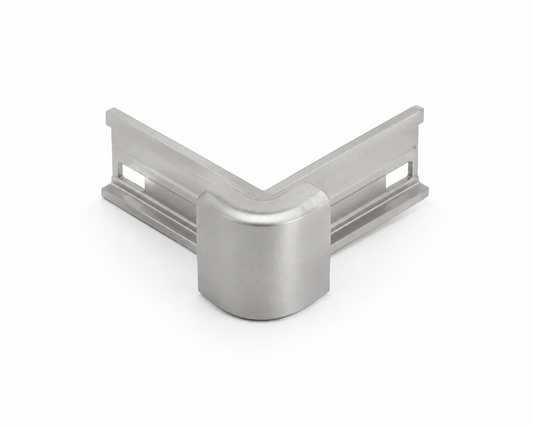 Schluter RONDEC 3/8" Satin Nickel Double-Leg Inside Corner | Spotlight Savings