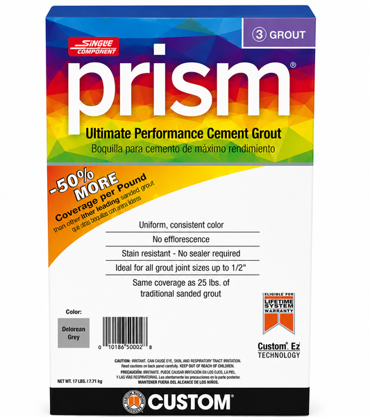 Prism Ultimate Performance Grout 17 lb - Delorean Gray | Spotlight Savings