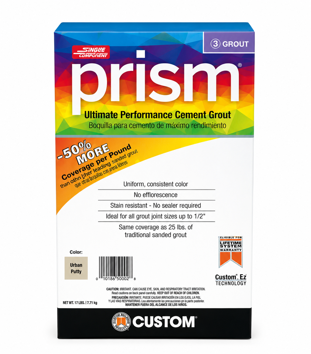 Prism Ultimate Performance Grout 17 lb - Urban Putty | Spotlight Savings