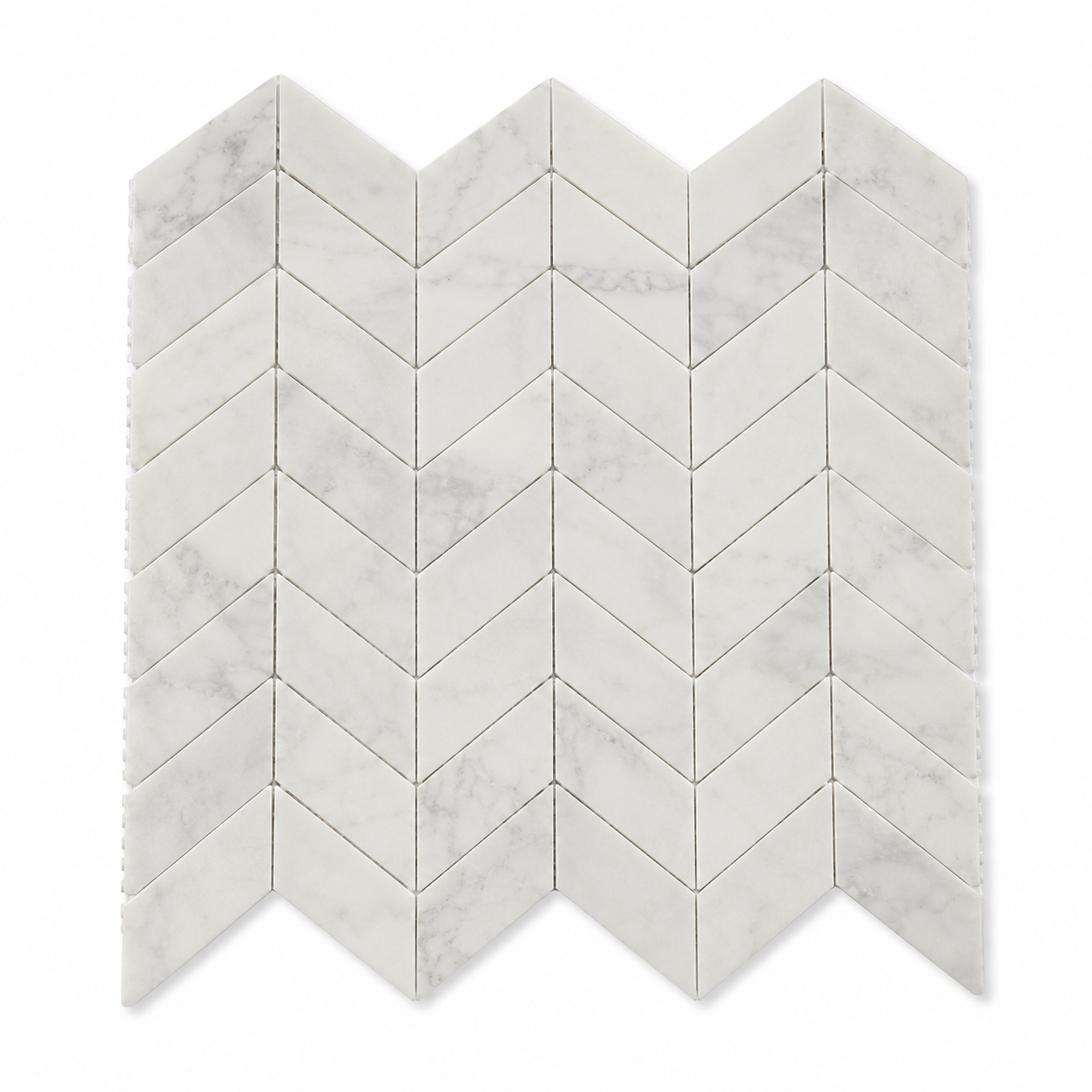 Daltile Famed Chevron Microban Fortune Polished 10" x 12" Marble Mosaic Tile | Spotlight Savings