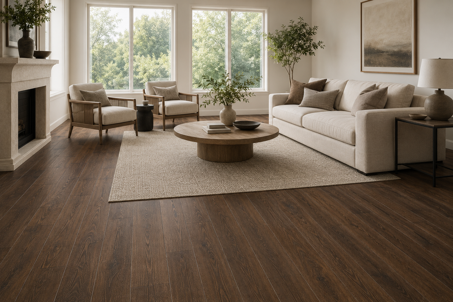 Mannington Enduring Floating Gunstock Engineered Hardwood Flooring | Spotlight Savings