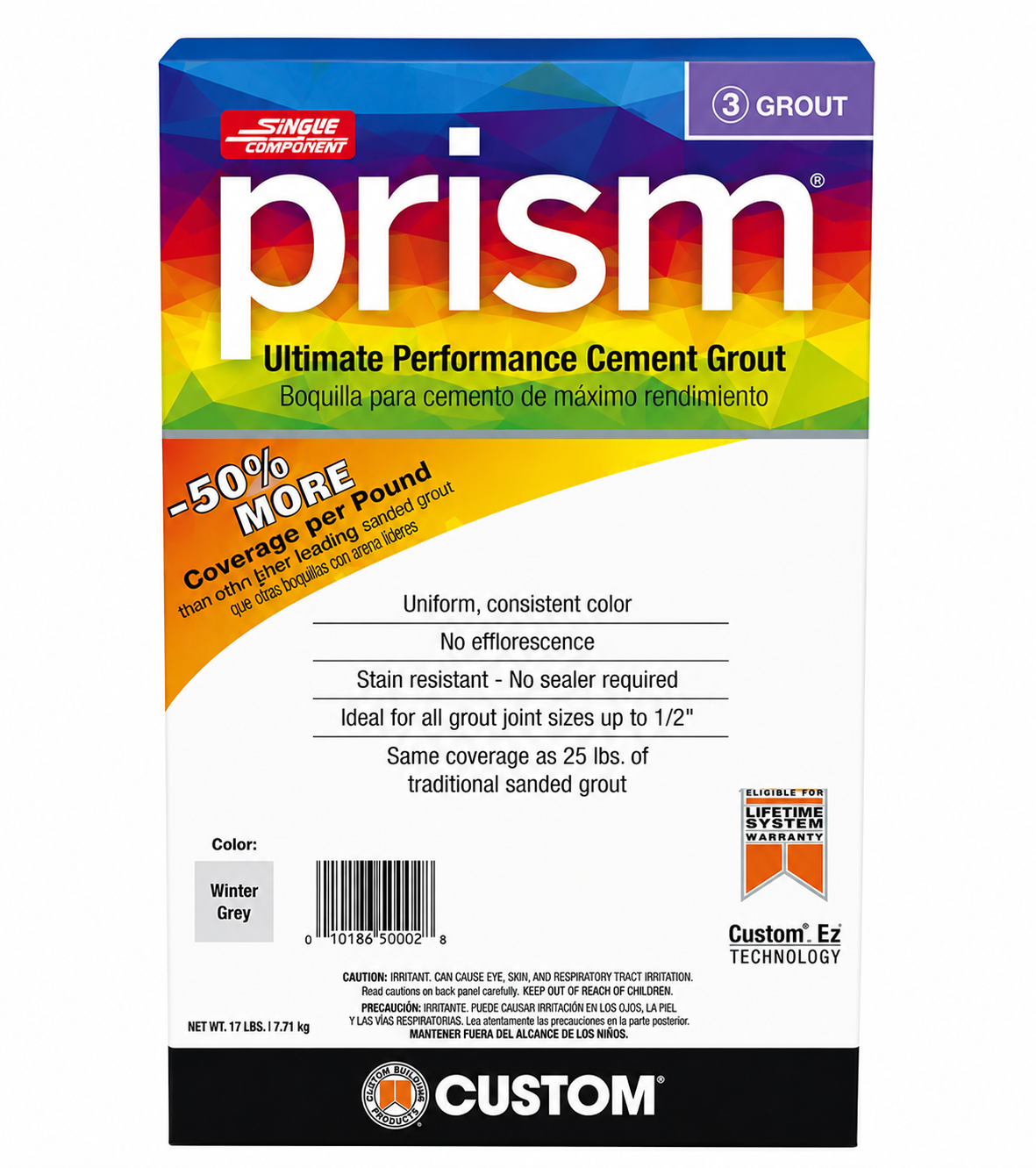 Prism Ultimate Performance Grout 17 lb - Winter Gray | Spotlight Savings