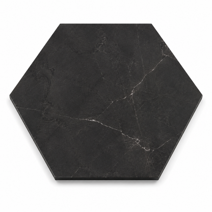 Daltile Perpetuo Infinite Black Matte 8" x 9" Hexagon Porcelain Tile | Spotlight Savings