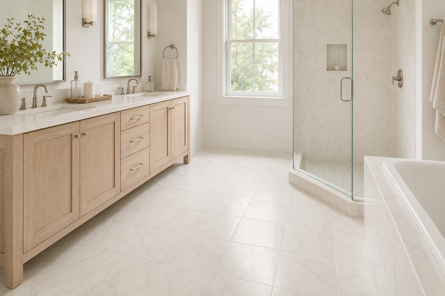 Shaw Infinity Calacatta 13" x 13" Ceramic Floor & Wall Tile  | Spotlight Savings