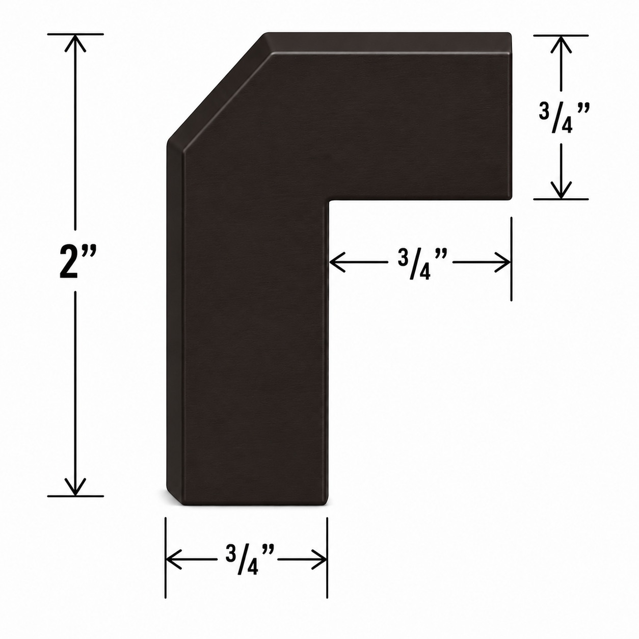 ALRM8 Angle Light Rail Moulding| 96" Long x 1-9/16" High | Launch Cabinet Collection