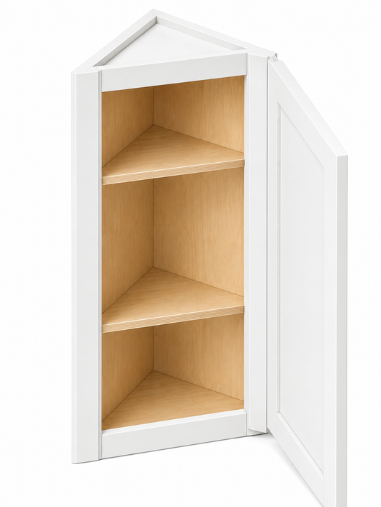 AW1236 Angle Wall Cabinet | 12" Wide x 36" High x 12" Deep | 1 Door | 2 Shelf | Launch Cabinet Collection