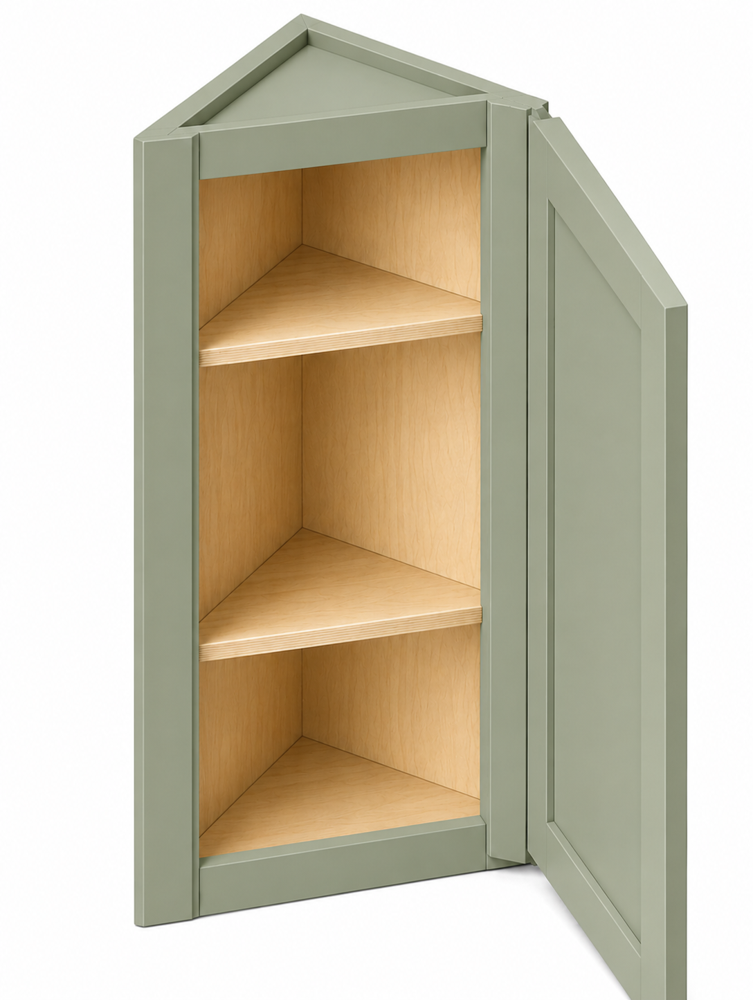 AW1236 Angle Wall Cabinet | 12" Wide x 36" High x 12" Deep | 1 Door | 2 Shelf | Launch Cabinet Collection