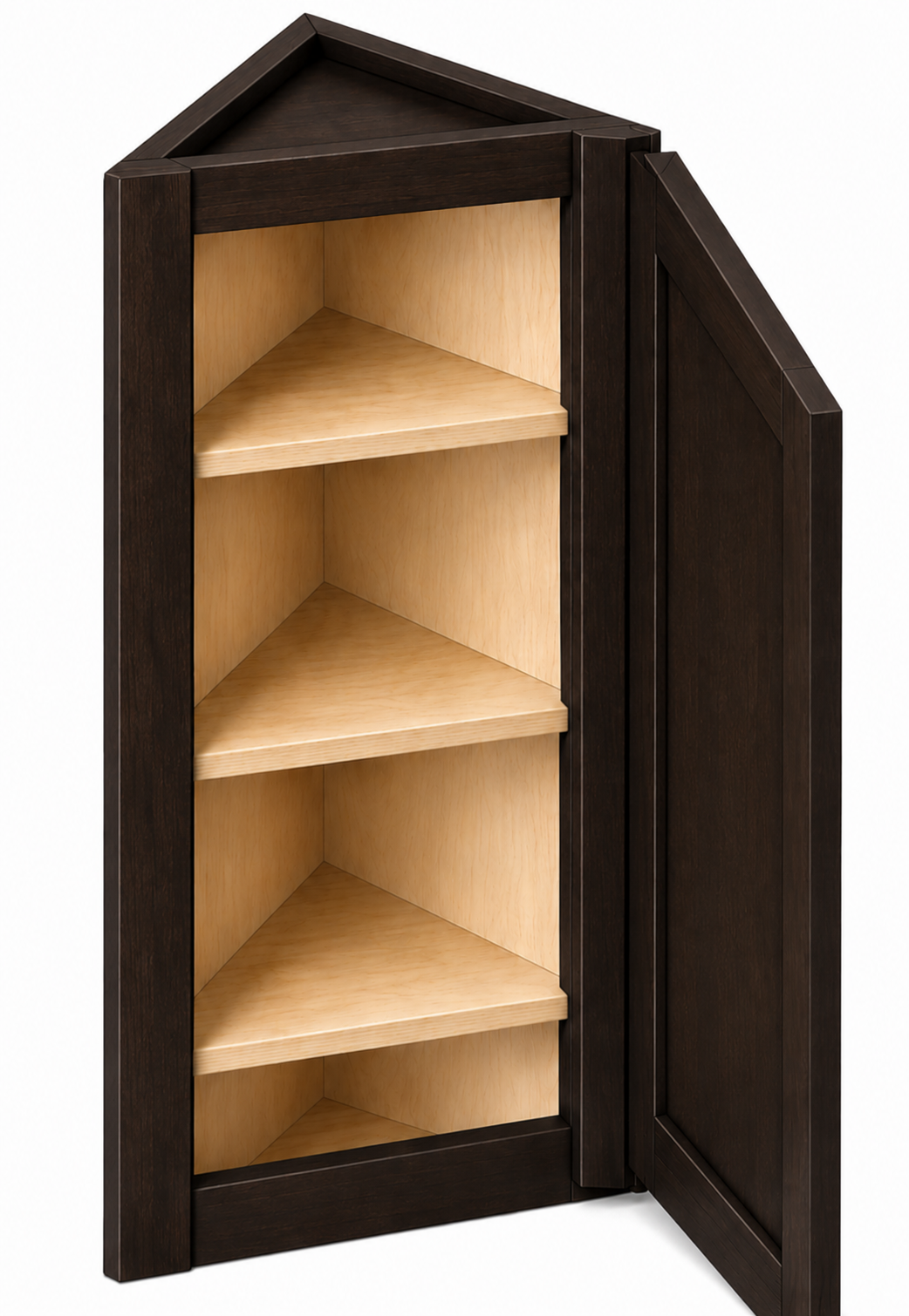 AW1242 Angle Wall Cabinet | 12" Wide x 42" High x 12" Deep | 1 Door | 3 Shelves | Launch Cabinet Collection