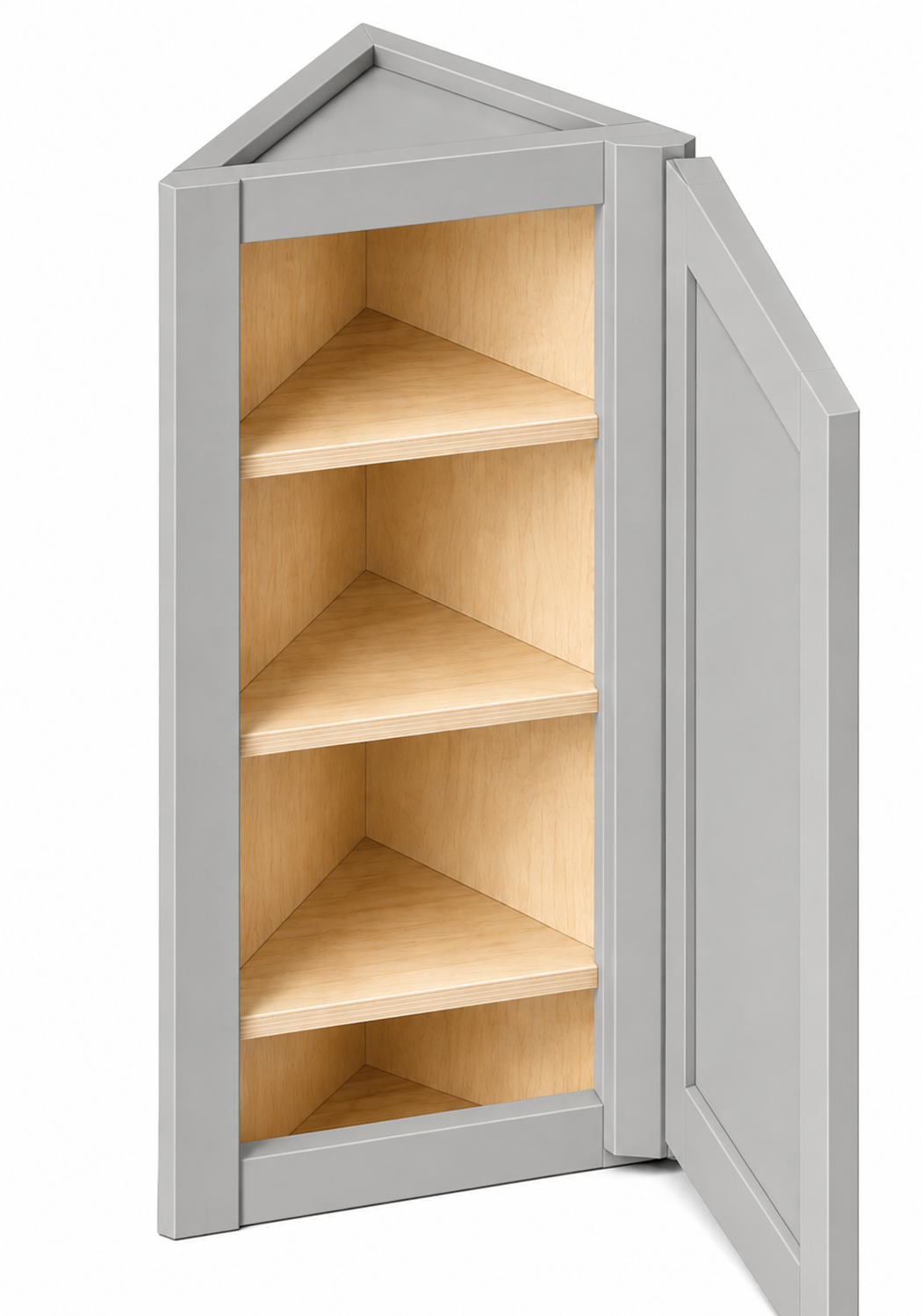 AW1242 Angle Wall Cabinet | 12" Wide x 42" High x 12" Deep | 1 Door | 3 Shelves | Launch Cabinet Collection