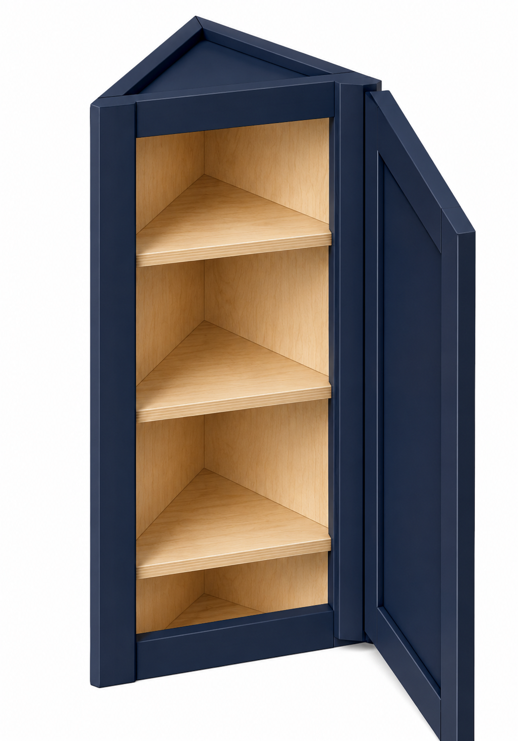 AW1242 Angle Wall Cabinet | 12" Wide x 42" High x 12" Deep | 1 Door | 3 Shelves | Launch Cabinet Collection
