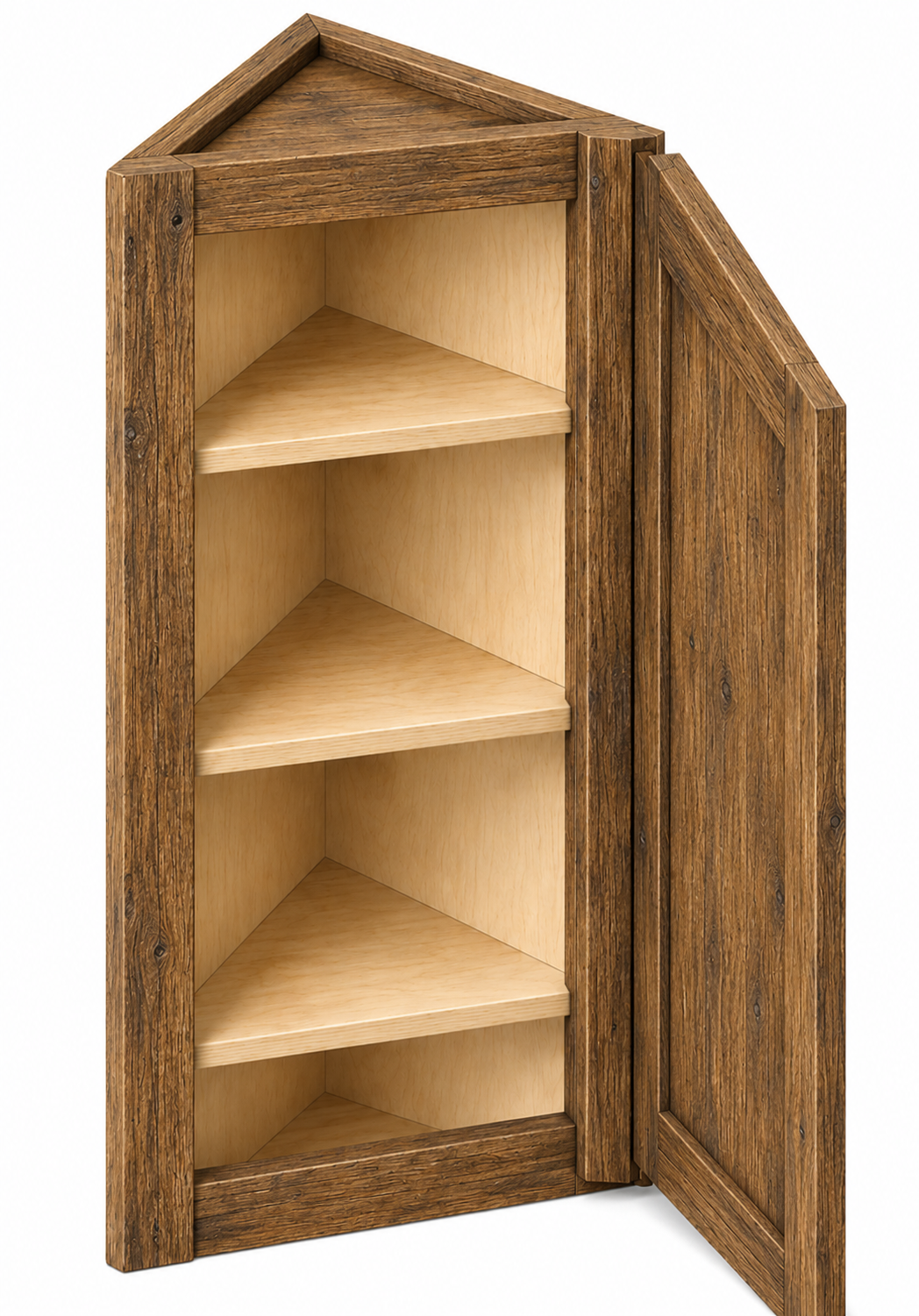 AW1242 Angle Wall Cabinet | 12" Wide x 42" High x 12" Deep | 1 Door | 3 Shelves | Launch Cabinet Collection