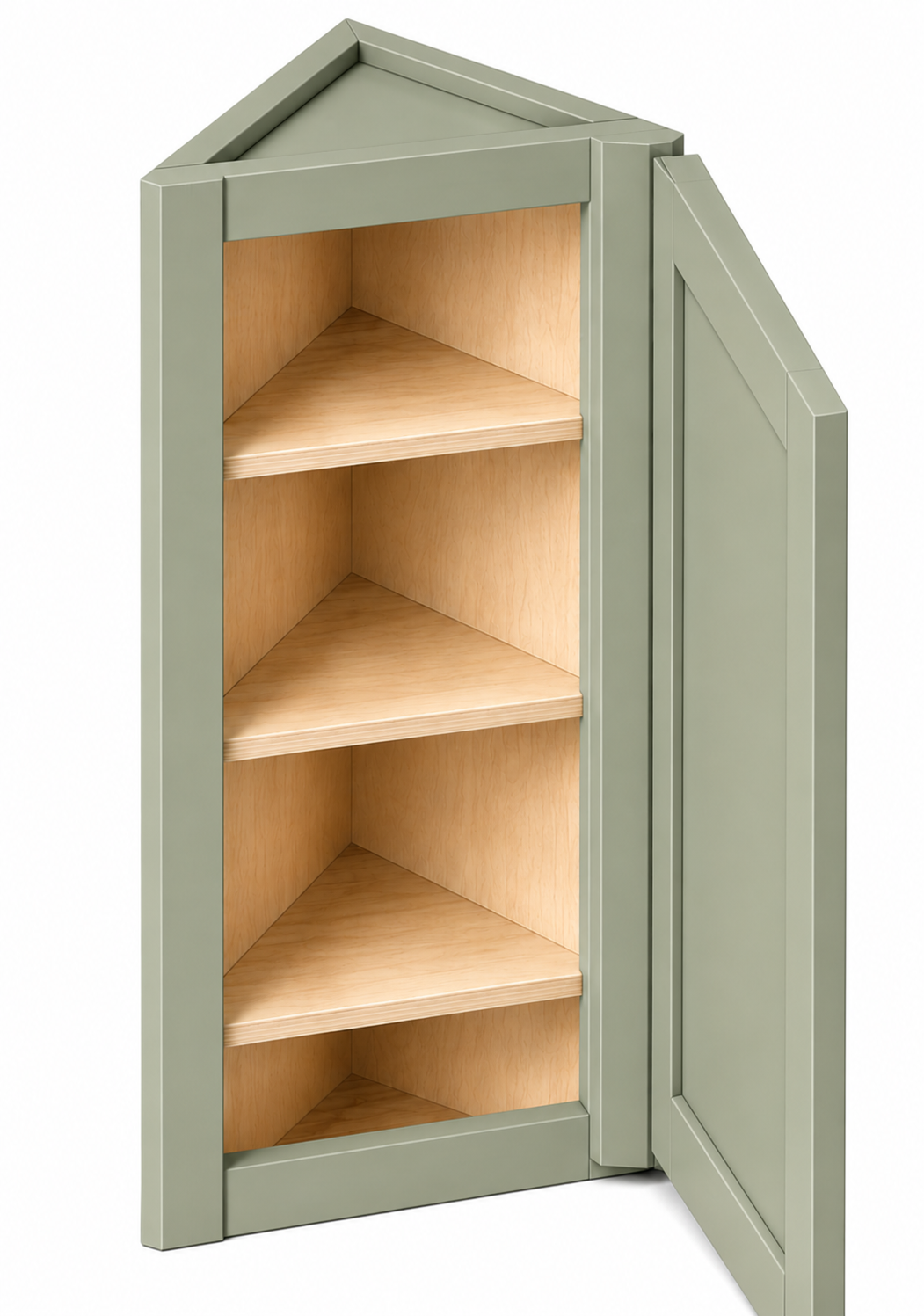 AW1242 Angle Wall Cabinet | 12" Wide x 42" High x 12" Deep | 1 Door | 3 Shelves | Launch Cabinet Collection