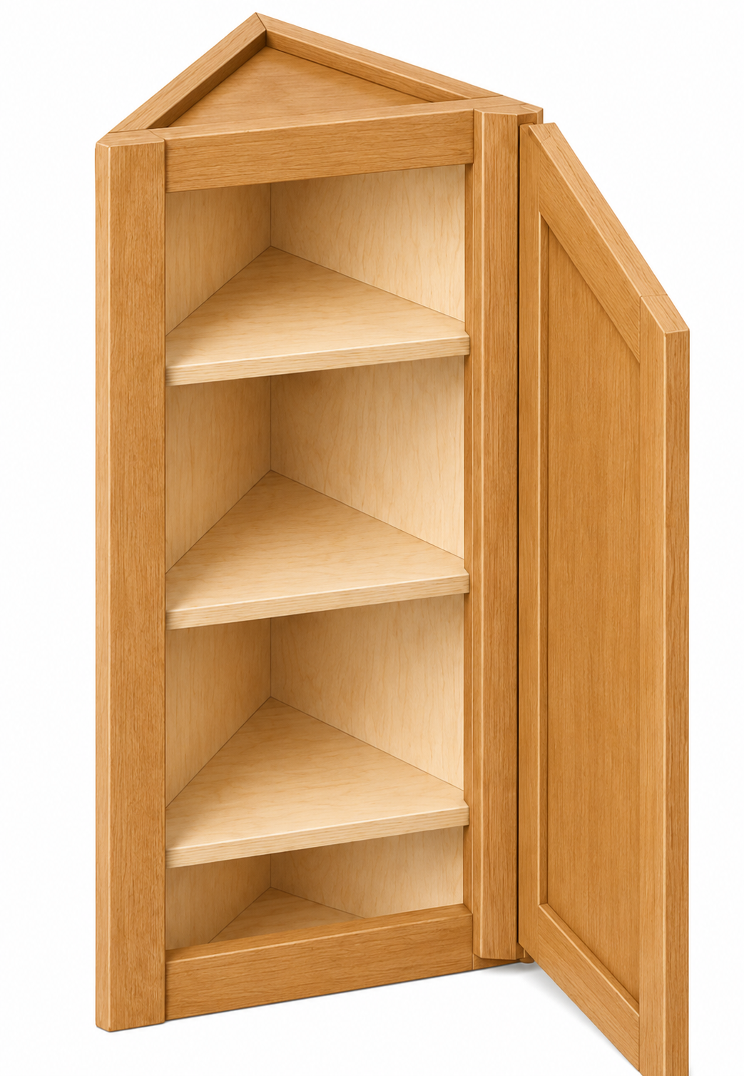 AW1242 Angle Wall Cabinet | 12" Wide x 42" High x 12" Deep | 1 Door | 3 Shelves | Launch Cabinet Collection