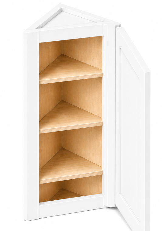 AW1242 Angle Wall Cabinet | 12" Wide x 42" High x 12" Deep | 1 Door | 3 Shelves | Launch Cabinet Collection