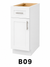 9" Base Cabinet | 1 Door | 9"W x 34.5"H x 24"D | Shaker Kitchen Cabinet | Eagle Cabinet Collection