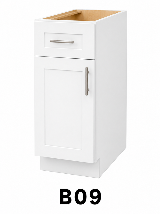 BT09 Launch Collection Shaker Base Trash Cabinet | 9"W x 34-1/2"H x 24"D