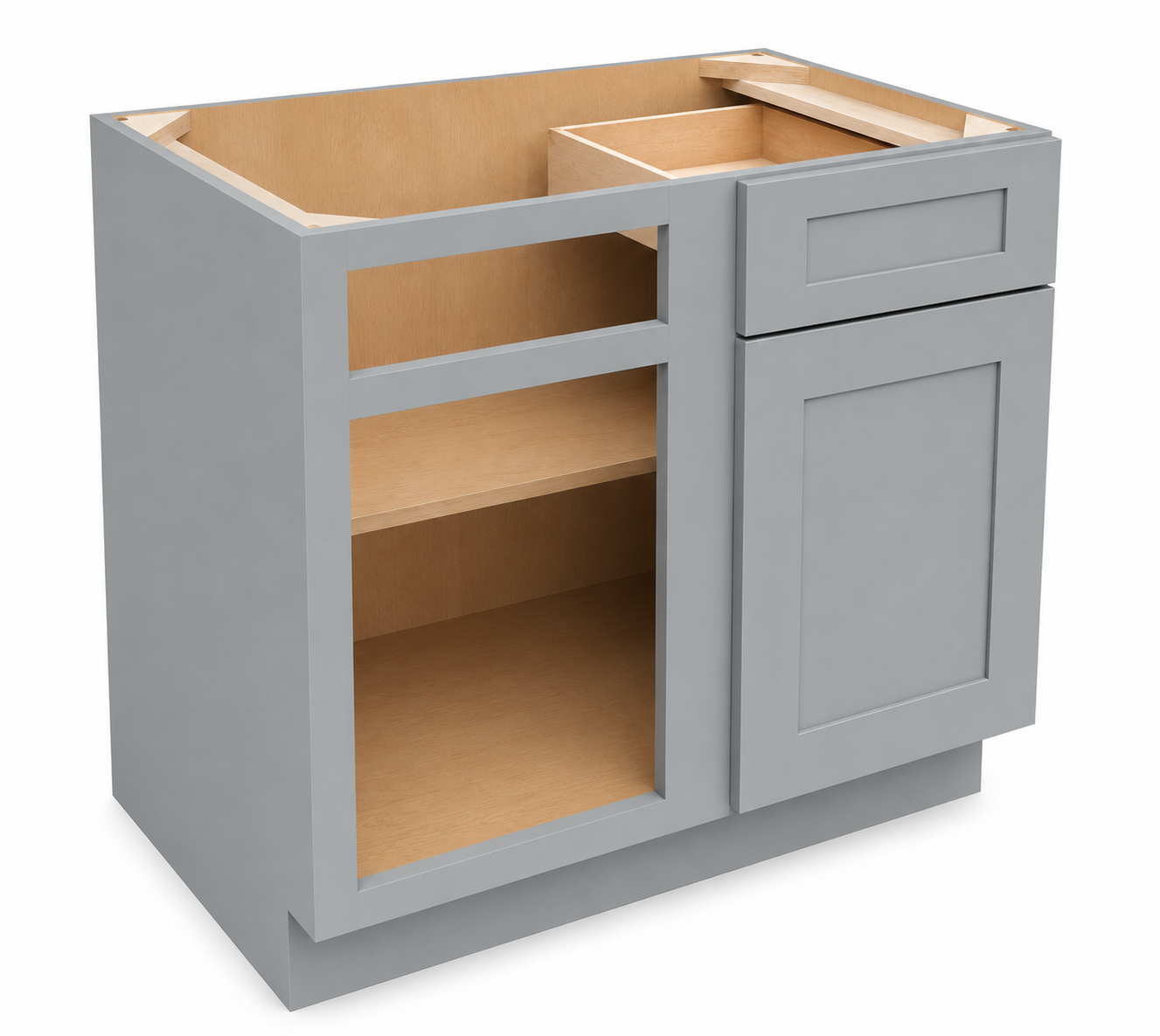 BBC36 Blind Base Corner Cabinet | 33" Wide x 34-1/2" High x 24" Deep | 1 Door | 1 Drawer | 1 Shelf | Launch Cabinet Collection