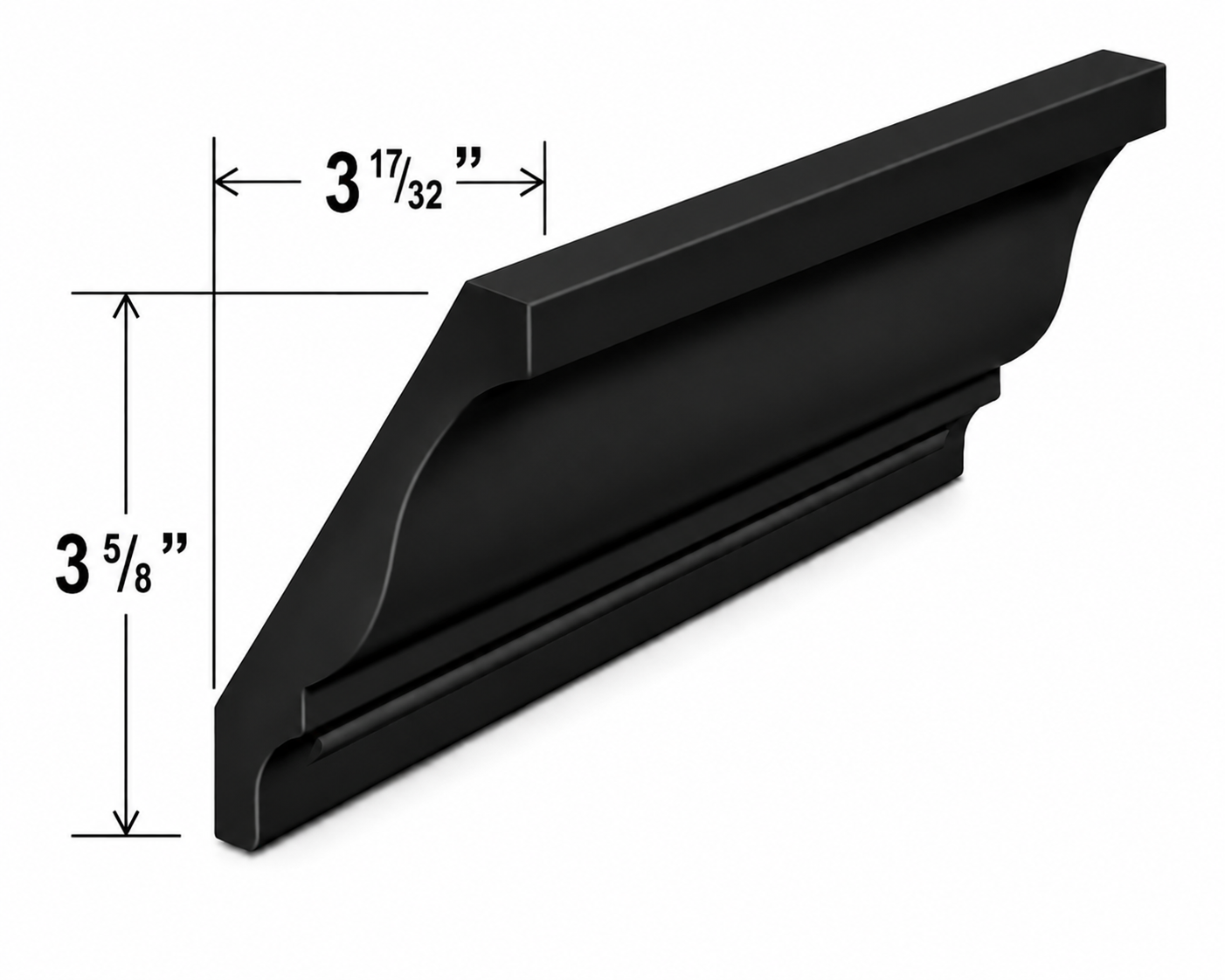 BCM8(DCM) | Decorative Crown Moulding | 96"W x 4 3/8"H x 11/16"D | Launch Cabinet Collection