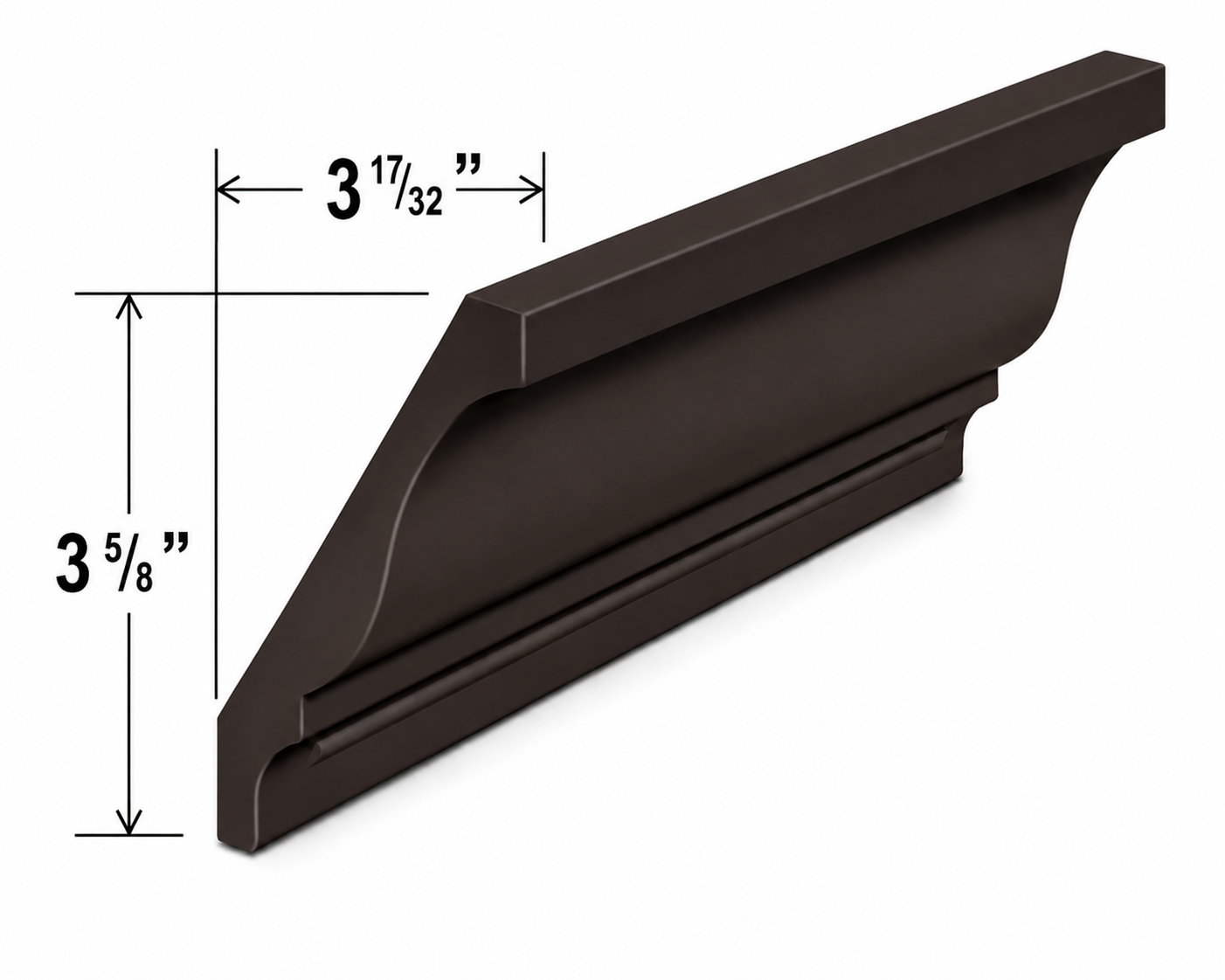 BCM8(DCM) | Decorative Crown Moulding | 96"W x 4 3/8"H x 11/16"D | Launch Cabinet Collection