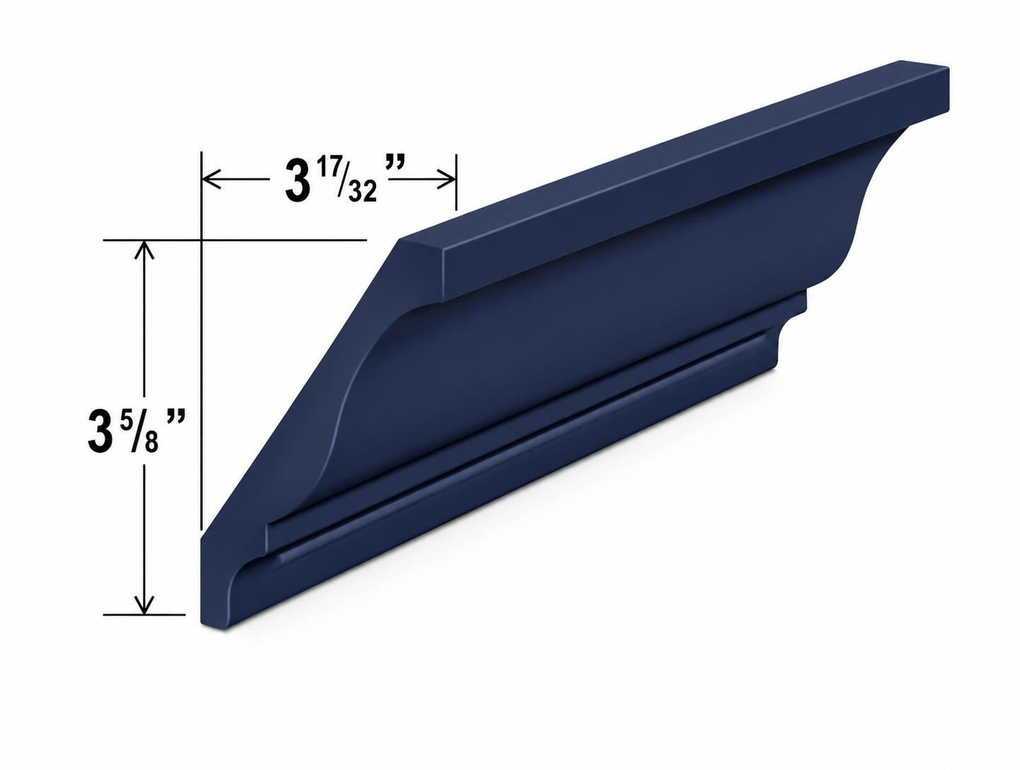 BCM8(DCM) | Decorative Crown Moulding | 96"W x 4 3/8"H x 11/16"D | Launch Cabinet Collection