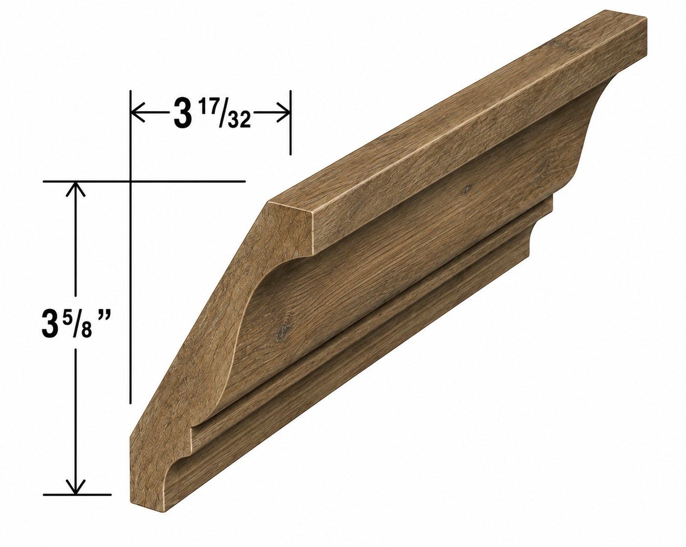 BCM8(DCM) | Decorative Crown Moulding | 96"W x 4 3/8"H x 11/16"D | Launch Cabinet Collection