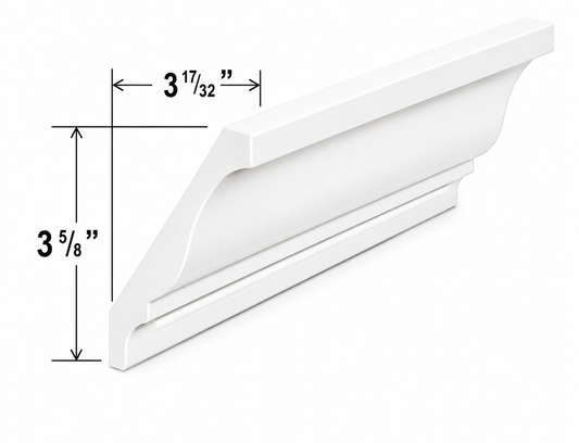 BCM8(DCM) | Decorative Crown Moulding | 96"W x 4 3/8"H x 11/16"D | Launch Cabinet Collection