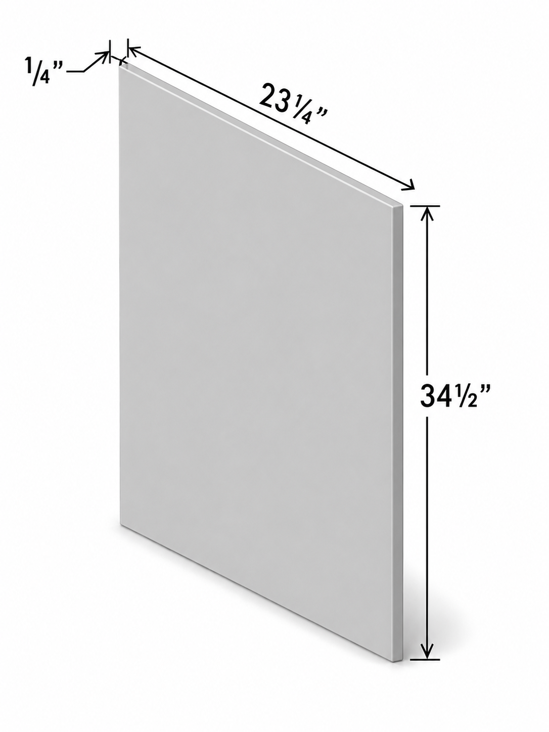 BSV | Base Skin Veneer Panel | 23 1/4"W x 34 1/2"H x 1/4"D | Launch Cabinet Collection