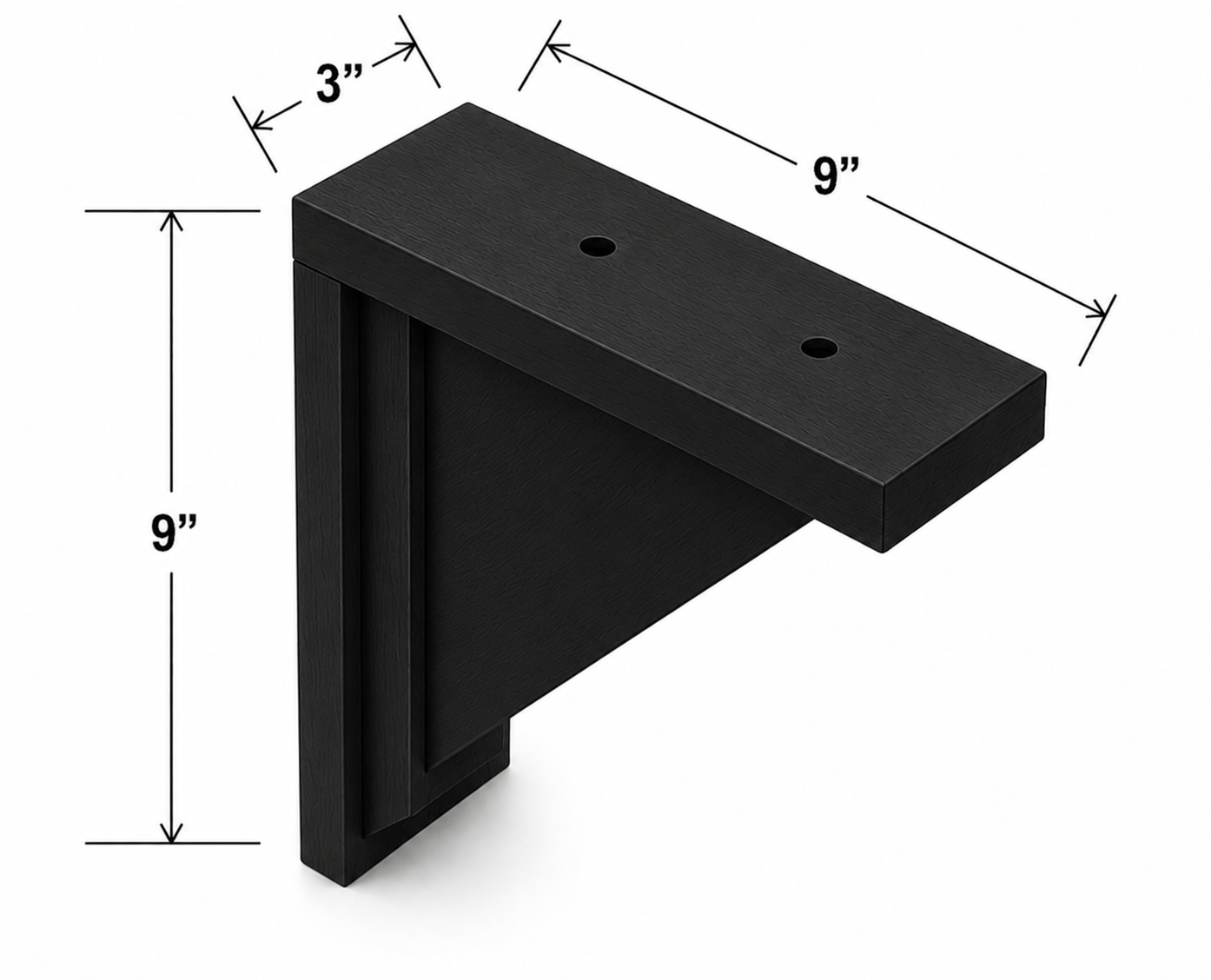 CB9 | Decorative Corbel | 2"W x 9"H x 9"D | Launch Cabinet Collection