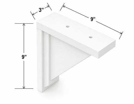 CB9 | Decorative Corbel | 2"W x 9"H x 9"D | Launch Cabinet Collection