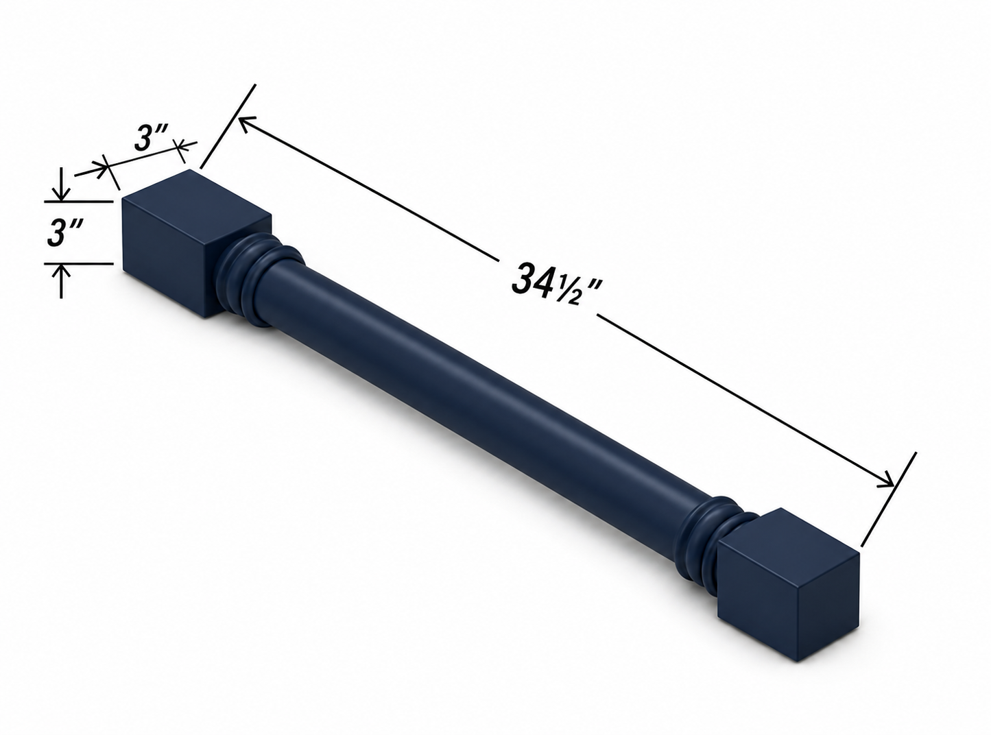 Classic Decorative Leg | 3"W x 34-1/2"H x 3"D | Launch Collection