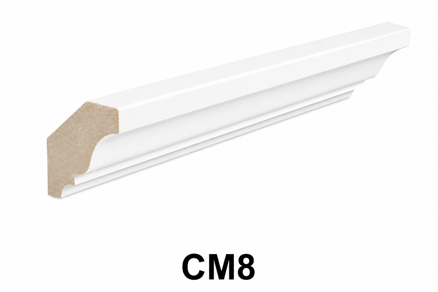 CM8 Launch Collection Crown Moulding | 96"L x 2-3/4"H x 5/8"D