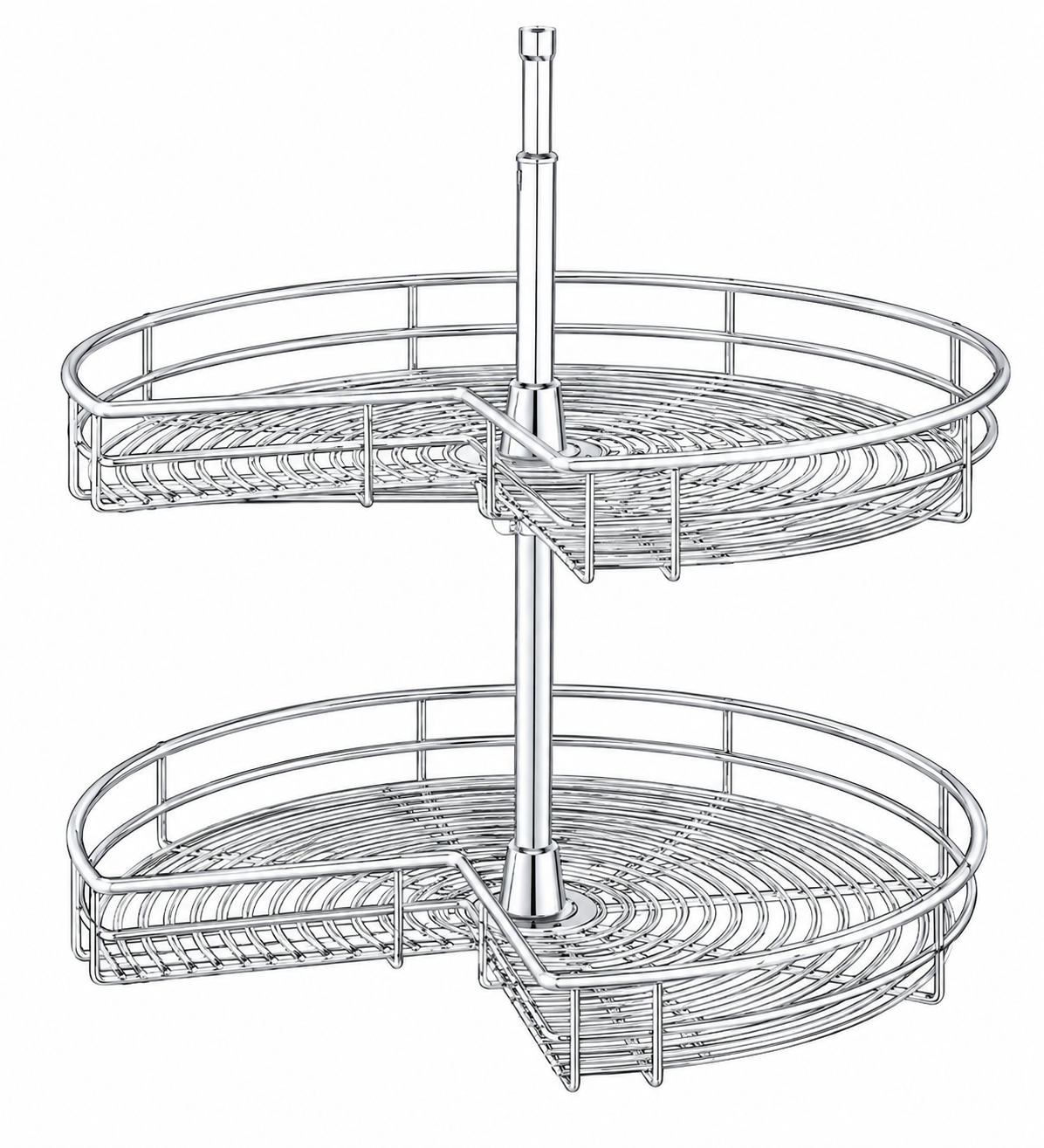 CHROME TRAY33 | Chrome Corner Base Tray | Launch Cabinet Collection