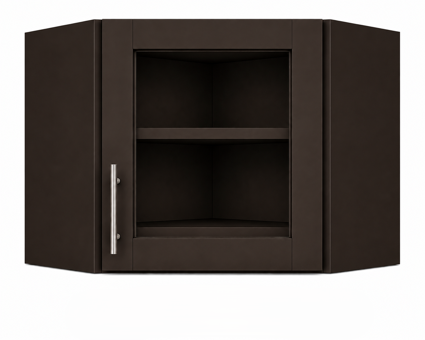 DCW2412GD Wall Diagonal Glass Door Corner Cabinet | 24"W x 12"H x 12"D | Launch Collection