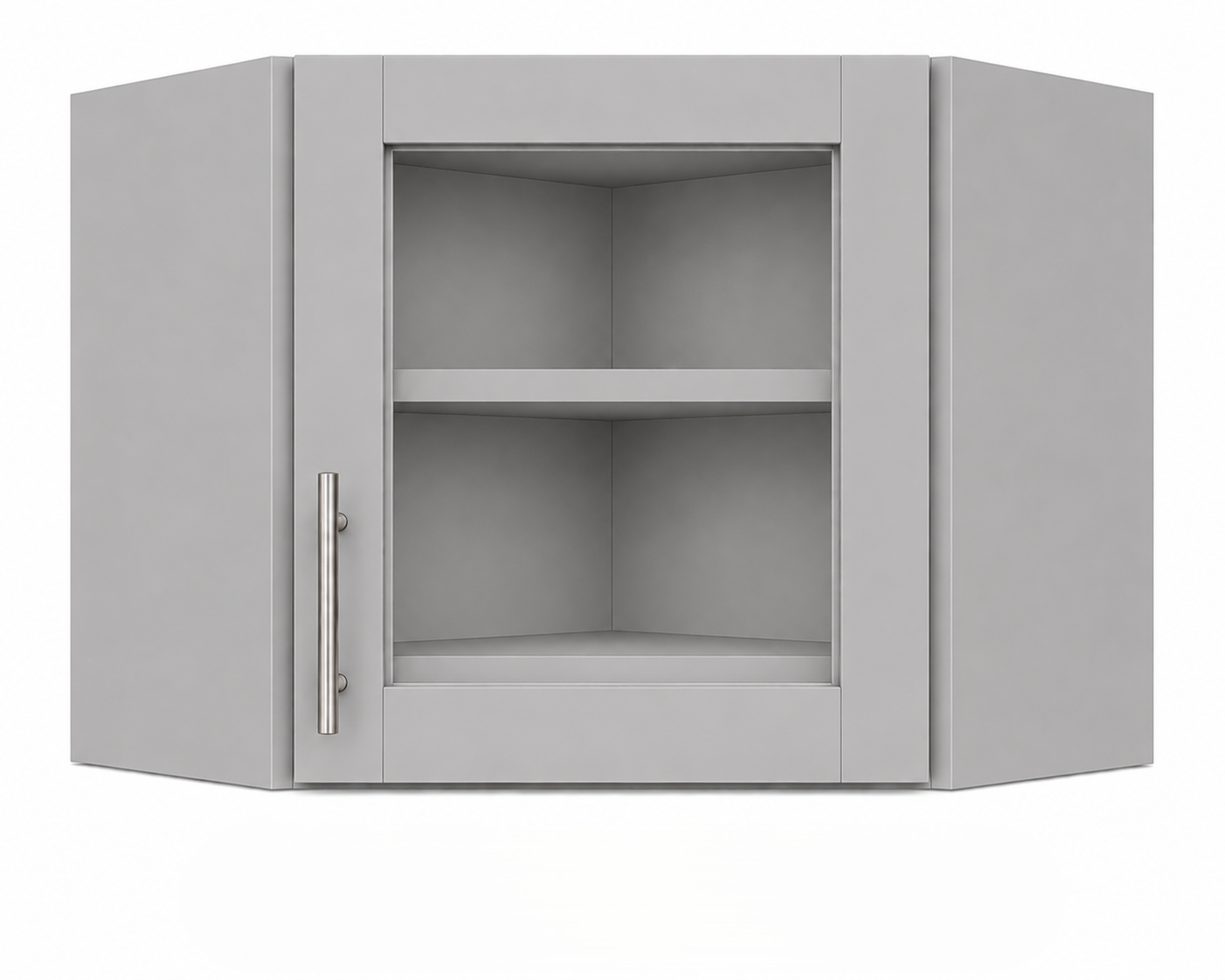 DCW2412GD Wall Diagonal Glass Door Corner Cabinet | 24"W x 12"H x 12"D | Launch Collection