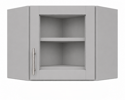 DCW2412GD Wall Diagonal Glass Door Corner Cabinet | 24"W x 12"H x 12"D | Launch Collection