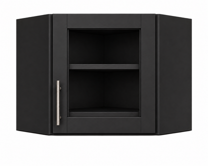 DCW2412GD Wall Diagonal Glass Door Corner Cabinet | 24"W x 12"H x 12"D | Launch Collection