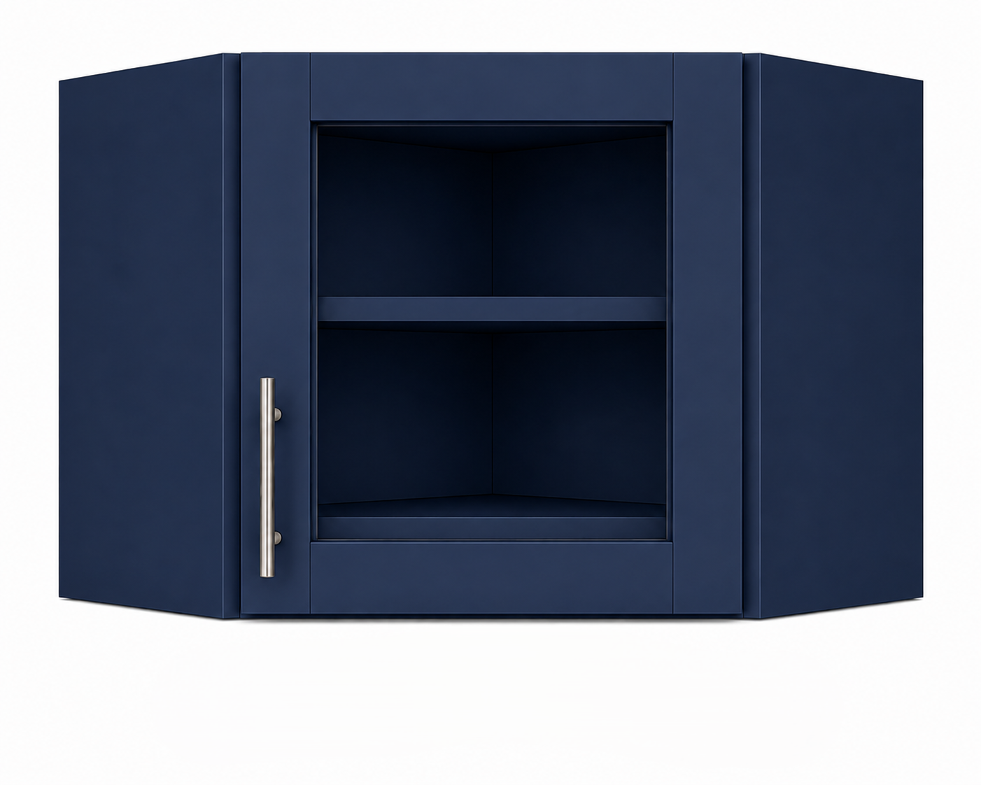 DCW2412GD Wall Diagonal Glass Door Corner Cabinet | 24"W x 12"H x 12"D | Launch Collection