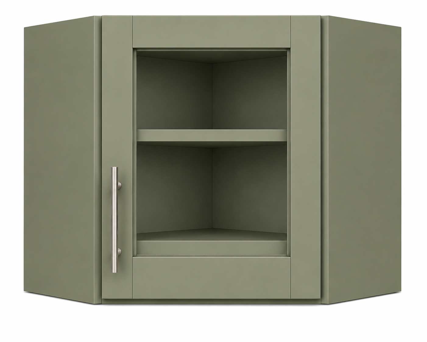 DCW2412GD Wall Diagonal Glass Door Corner Cabinet | 24"W x 12"H x 12"D | Launch Collection