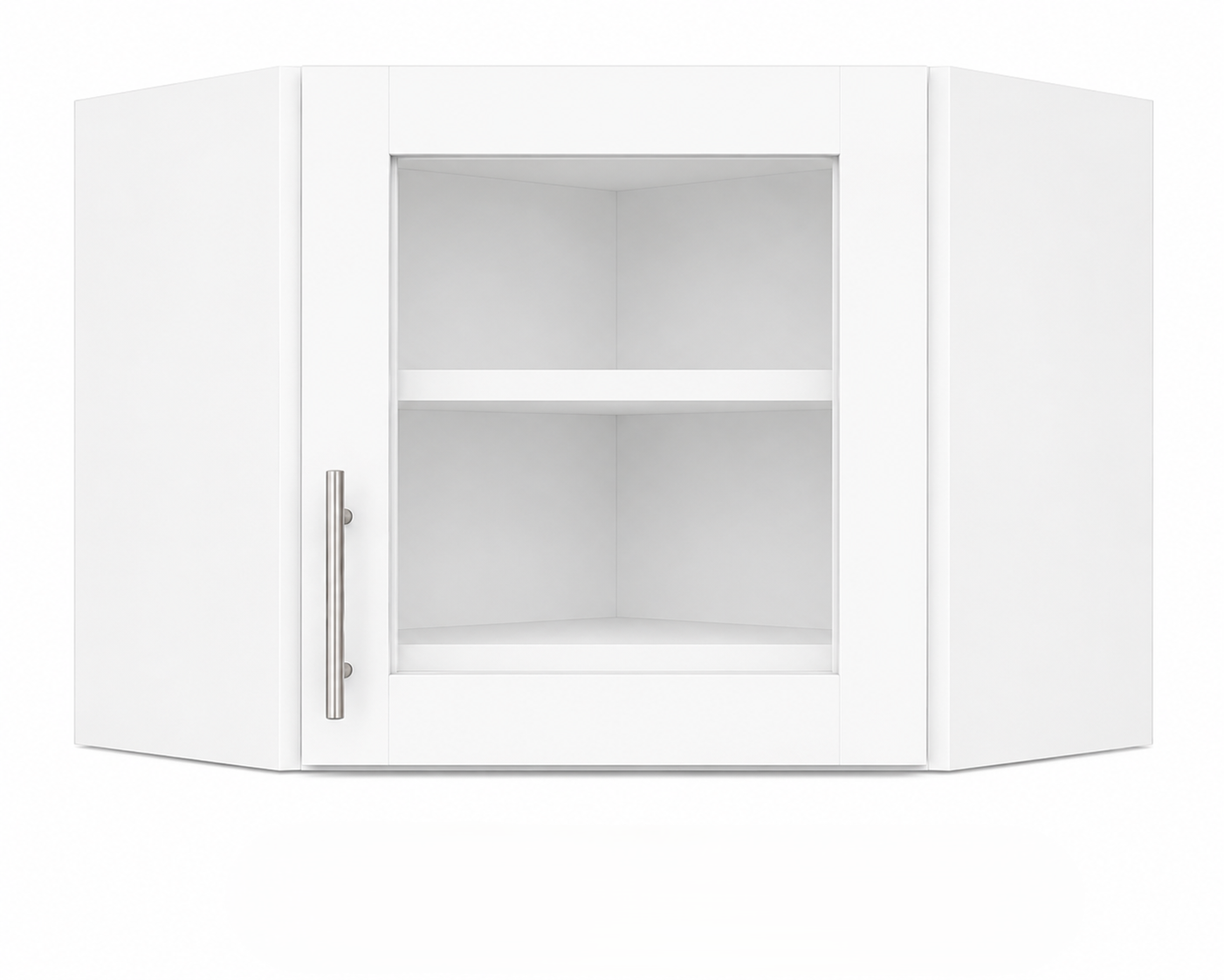 DCW2412GD Wall Diagonal Glass Door Corner Cabinet | 24"W x 12"H x 12"D | Launch Collection