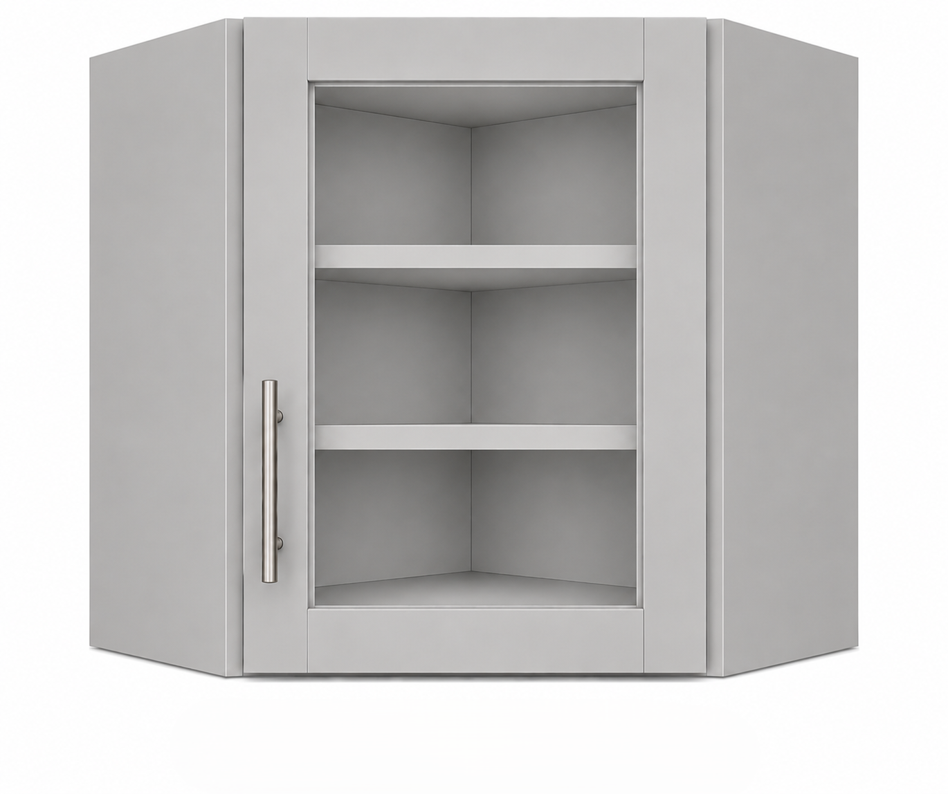 DCW2430GD Wall Diagonal Glass Door Corner Cabinet | 24"W x 30"H x 12"D | Launch Collection