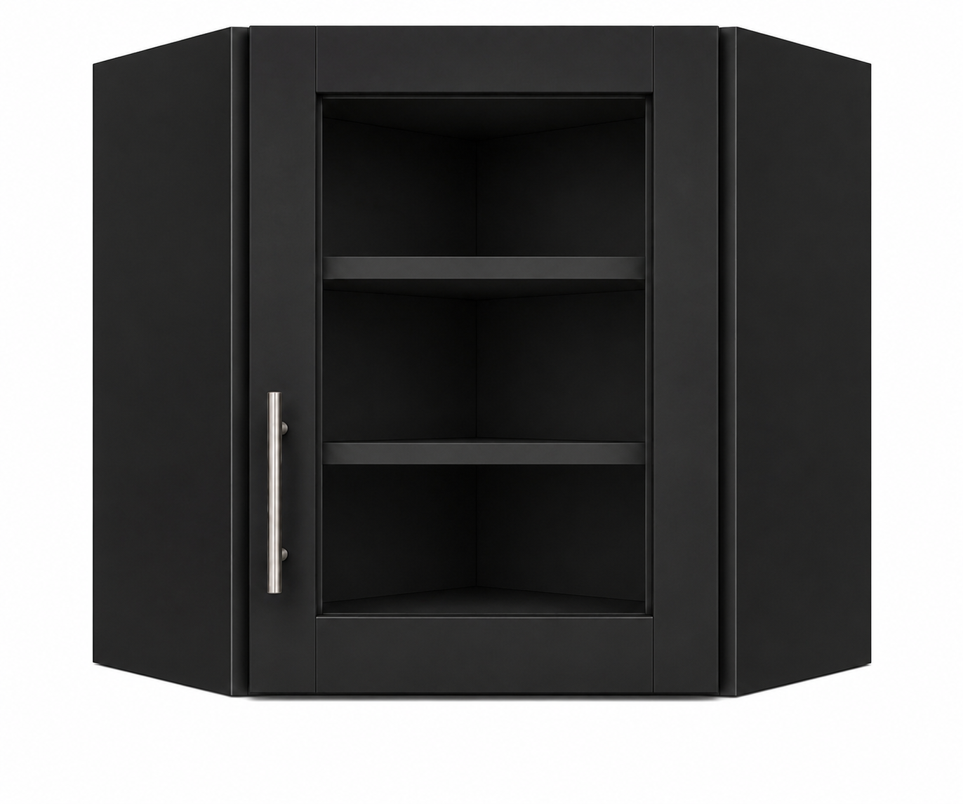 DCW2430GD Wall Diagonal Glass Door Corner Cabinet | 24"W x 30"H x 12"D | Launch Collection