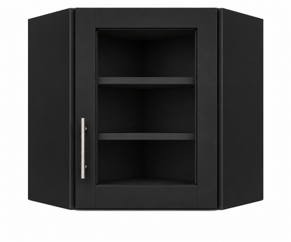 DCW2430GD Wall Diagonal Glass Door Corner Cabinet | 24"W x 30"H x 12"D | Launch Collection