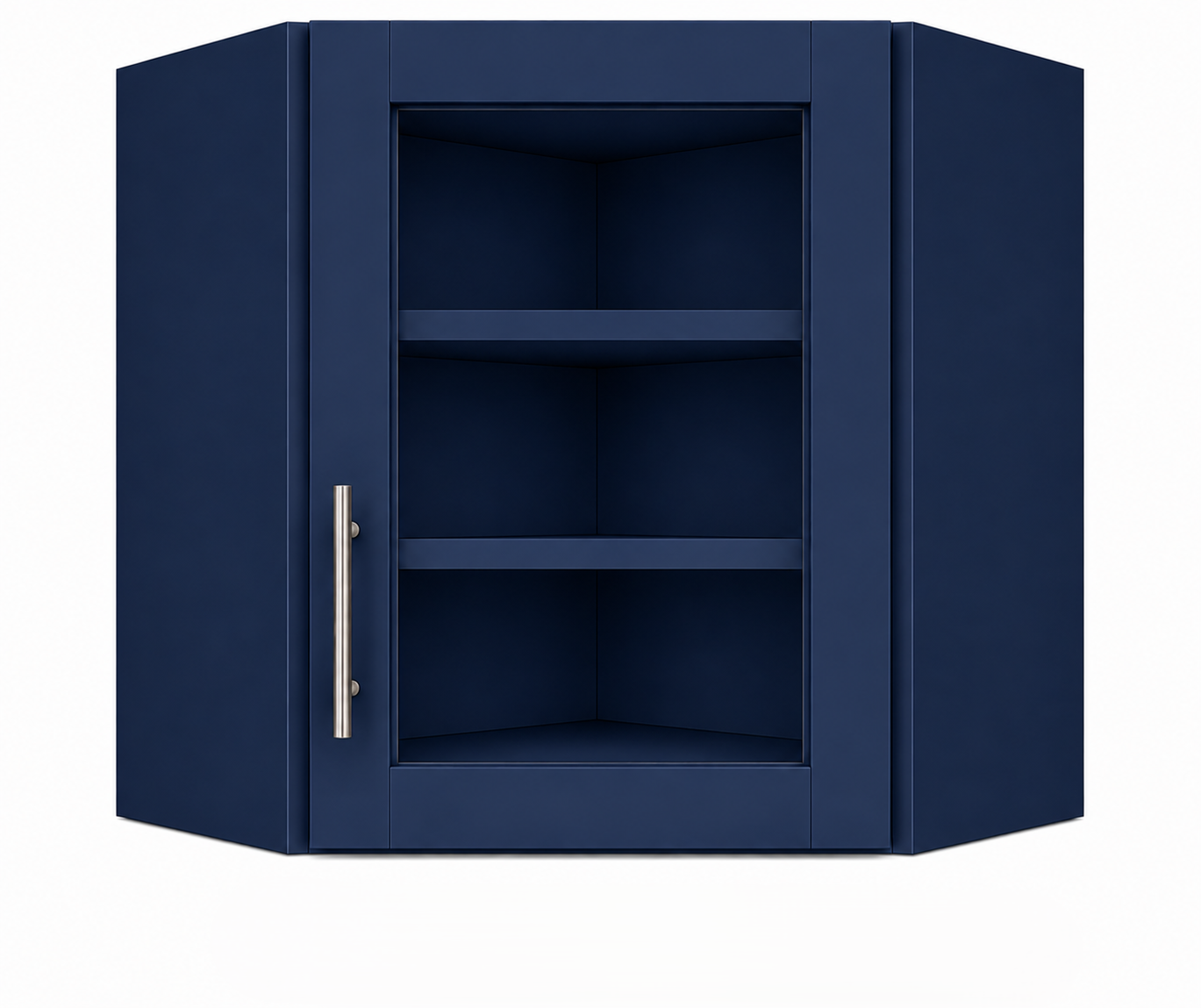 DCW2430GD Wall Diagonal Glass Door Corner Cabinet | 24"W x 30"H x 12"D | Launch Collection