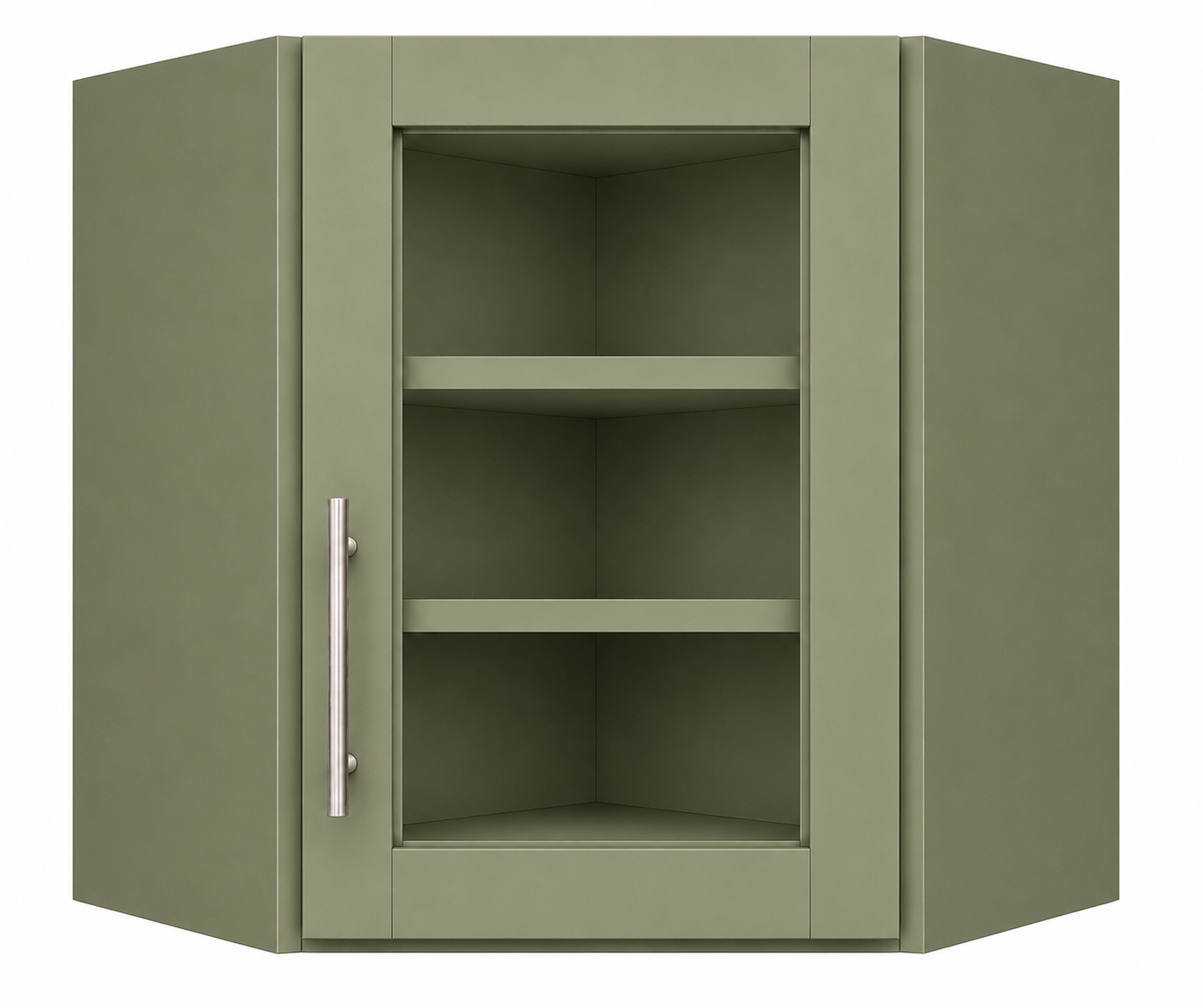 DCW2430GD Wall Diagonal Glass Door Corner Cabinet | 24"W x 30"H x 12"D | Launch Collection